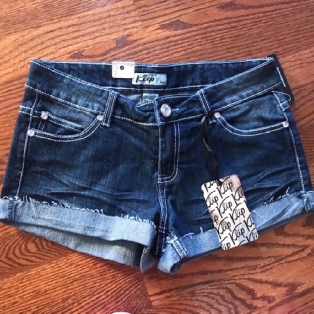 Youth Womens Denim Jean Shorts by Klip Jeans Size 5 NWT